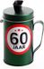 Shoppartners Spaarpot - 60 jaar geworden thema - verjaardag cadeau - Blik met sticker van 9 cm - blik in groen