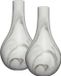 Ideas 4 Seasons Vase Dazzle - 2x - marble look - White/gold - Ceramic - D14 cm x H26 cm