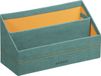 Rhodia 194611C - Brievenbak 25x10x14cm, van imitatieleer, elegant en praktisch, 1 stuk, zeegroen