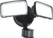 LUTEC Chimera - LED security wandlamp voor buiten - Tweekoppig - 2350Lm - 5000K - Mat Zwart