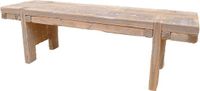 Inspiring Minds Vensterbank bankje 58cm bruin houten bankje als vensterbank decoratie