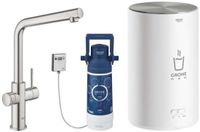 Grohe Red Duo Kokendwaterkraan met filterset, boiler M, supersteel 30327DC1