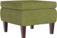 vidaXL Tabouret à pieds en bois velours vert clair
