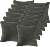 vidaXL - Kussensloop - 12 stuks - HEERLEN - Donkergrijs - 45 x 45 cm - Bouclé