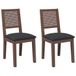 VidaXL Eetkamerstoelen met kussens 2 st massief hout rubber bruin