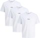 Jack & Jones Heren t-shirt 3 pack Soho wit XXL