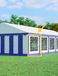 Paroi latérale de remplacement en PVC pour tente de réception – avec fenêtre, largeur 2 m, hauteur 2 m, couleur : bleu-blanc