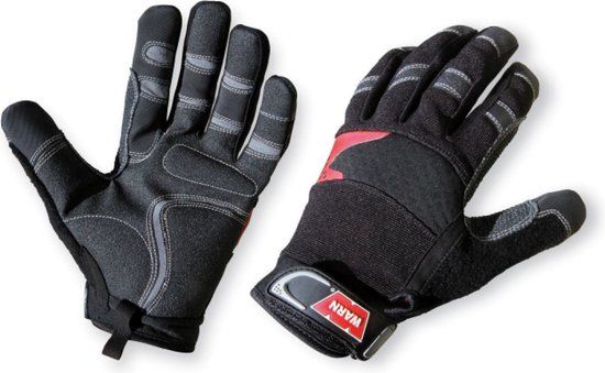 Warn Lier Handschoenen - Maat XL - Zwart/Rood/Grijs