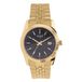 Lucardi Heren Regal horloge goud met zwarte wijzerplaat