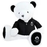Doudou & compagnie Teddybeer met jas parijs 2024 premium 37 cm
