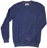 Blend Trui Katoen Ronde Hals Lange Mouw Blauw Maat L