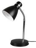 Lampe de bureau Harvey, métal, noir mat/chrome, 1x E27