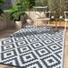 Tapis d'extérieur sans marque imperméable Tapis de jardin - 120x180CM - Tapis de terrasse léger - Tapis portable à protection UV - Tapis facile à nettoyer - Tapis de balcon en plastique recyclé extérieur intérieur - Convient pour pique-nique plage barbecue