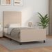Prolenta Maison Exclusive - Cadre de lit avec tête de lit, marron cappuccino, 90 x 200 cm, similicuir