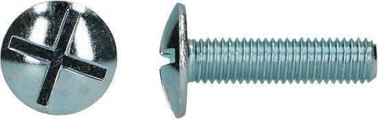 pgb-Europe PGB-FASTENERS Platbolkopschroef oef dubbel gleuf M8x30 Zn | 100 st