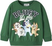 NAME IT Sweatshirt 'NMMJUST BLUEY' marine / bleu clair / vert / blanc