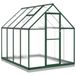 VidaXL Tuinkas met basisframe 224x169x202 cm Aluminium Groen
