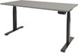 Schaffenburg Zit Sta Bureau - T-poot Elek 180x80 grijs -zwart frame