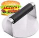 Ibenzoa® Ronde Roestvrijstalen Burger Smasher met Vetknijper - 5.5 Inch