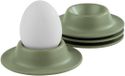 APS Eierdopjes - Melamine Eierdop Houder voor Ontbijt - Stapelbaar - Groen - 4 stuks