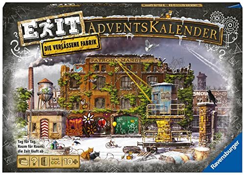 Ravensburger Spieleverlag EXIT Adventskalender "Die verlassene Fabrik" - 25 Rätsel für EXIT-Begeisterte ab 10 Jahren