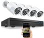 Merkloos Beveiligingscamerasysteem - 5MP - Openlucht- Bewakingscamera - IP66 Waterdichte - met 8-Kanaals NVR – Complete IP Camera Surveillance Kit voor Buiten - 2TB HDD - 4 Stuks - Wit