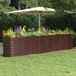 Maison Exclusive - Jardinière surélevée, acier galvanisé, 332x40x68 cm, marron