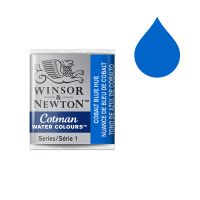 Winsor & Newton Cotman Watercolor Paint - Cobalt Blue Hue - Half Pan