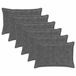 vidaXL - Taie d'oreiller - 6 pièces - Gris foncé - 50 x 80 cm - Fausse fourrure de lapin