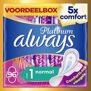 Always Platinum Normal - Maat 1 - Maandverband Met Vleugels - 96 stuks