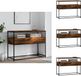 vidaXL Wandtafel 100x40x75 cm bewerkt hout gerookt eikenkleurig