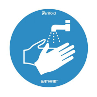 Diversen Tarifold zelfklevende waarschuwingssticker handen wassen (2 stuks)