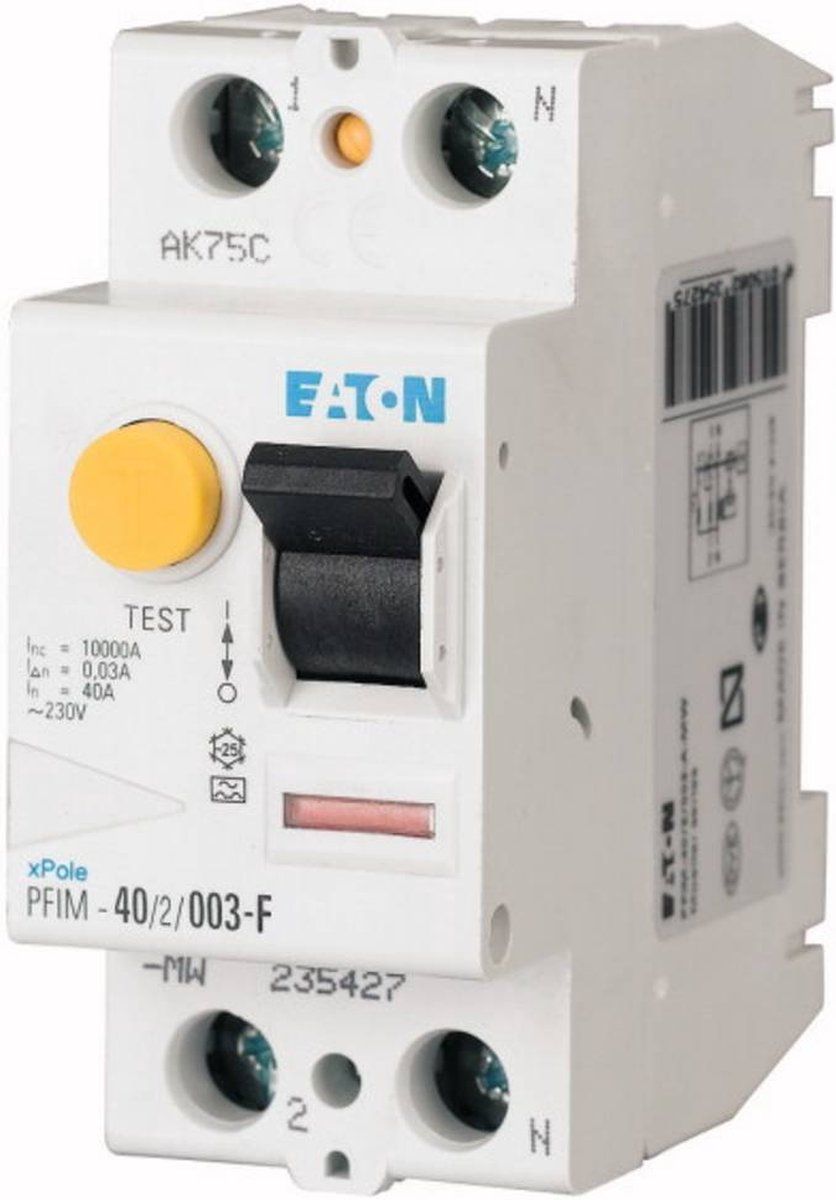 Eaton PFIM-25/2/003-G/F Aardlekschakelaar - 2-polig - 25 A - 0.03 A - 230 V - wit