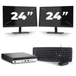 HP EliteDesk 800 G5 USFF - Intel Core i5-9e Génération - 8Go RAM - 256Go SSD - Windows 11 + 2x 24 pouces Moniteur