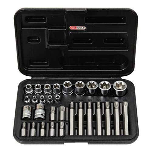 KSTools 911.4301-2 TX-dopsleutel- en bitset, 30 stuks. Bits met boring - 4042146053300
