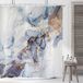 Goodivery Rideau de douche moderne en marbre bleu avec motifs abstraits - 180x200 cm