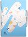 MOYU Rocky Ice A4 Erasable Notebook - Hardcover - Multifunctional Pages - Includes Pen & Cloth