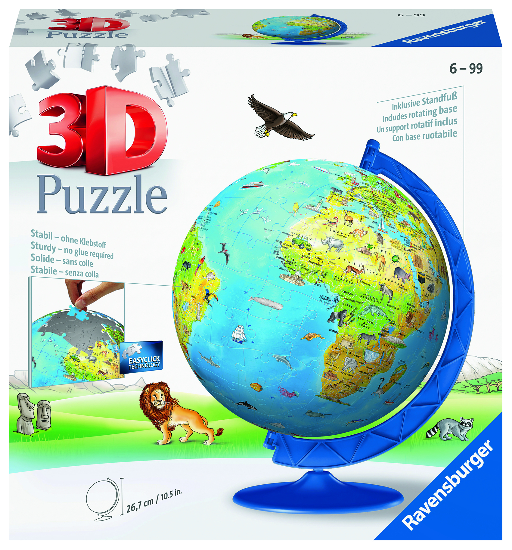 Ravensburger 12339 – 3D Puzzle Weltkarte XXL 180 teilig