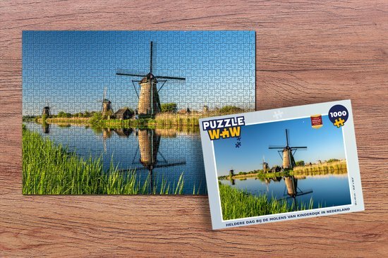 MuchoWow Puzzel Molen - Lente - Nederland - Legpuzzel - Puzzel 1000 stukjes volwassenen