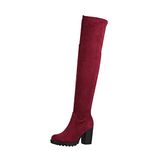 Elara Overknee laarzen bordeaux