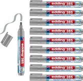edding 385 markeerstift met flexibele punt zilvergrijs - 10 stuks