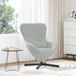 vidaXL Eivormige stoel Lichtgrijs Fluweel 63 x 73 x 90 cm