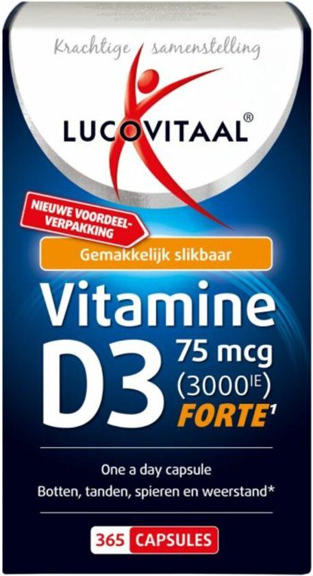 Lucovitaal Vitamine D3 75mcg (3000IE) Forte - 365 capsules