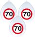 Folat Ballonnen 70 jaar - 16 stuks - Verkeersbord - Feestballonnen - 70e Verjaardag