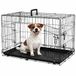 Flamingo Chien M - Banc pliable pour chien - Cage en fil de fer Mezo Noir - 77x47x55 cm