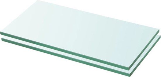 vidaXL 2x Schappen - Glas - Transparant - 30x20 cm