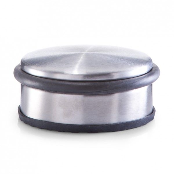 ZELLER 13801 Deurstopper - RVS - Zwart/Roestvrijstaal - 10 x 4,5 cm