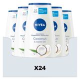 NIVEA Douchegel Coconut & Jojoba Oil - 24 x 250 ml - Voordeelverpakking