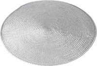 CEPEWA Ronde placemat - zilver - kunststof - D38 cm