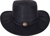 Urban 5884 Cowboy Hoed Zwart Leer XL